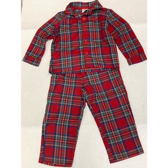 Holiday Time Childrens Pajamas Set Size 3T Christmas Plaid Flannel - Picture 1 of 4